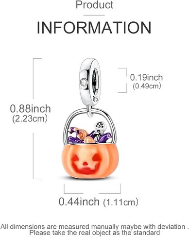 Parmuz Halloween Pumpkin Charms Ghost Black Cat Cross Charm Sterling Silver 925 Halloween Horror Beads for Bracelet/Necklace Jewelry for Women in Saudi Arabia