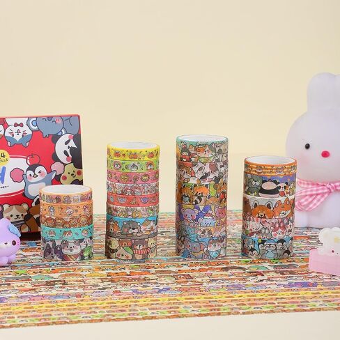 PAGEMORE 35 Rolls Washi Tape Set, Purple Dreamly Butterfly Decorative Tape, Scrapbook Supplies for Junk Journal, Scrapbooking Supplies Decor, DIY Craft Projects Materials for Girls and Women in Kuwait