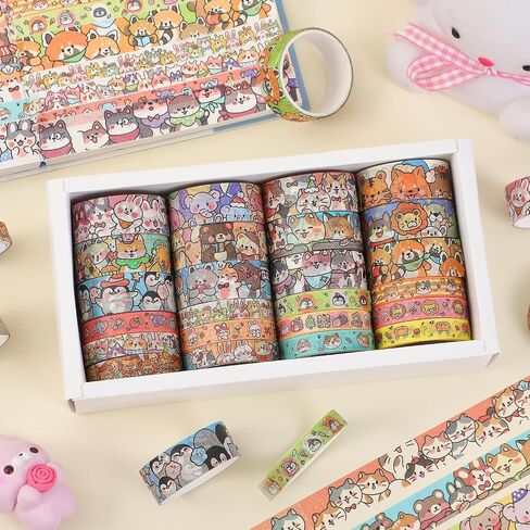 PAGEMORE 35 Rolls Washi Tape Set, Purple Dreamly Butterfly Decorative Tape, Scrapbook Supplies for Junk Journal, Scrapbooking Supplies Decor, DIY Craft Projects Materials for Girls and Women in Kuwait