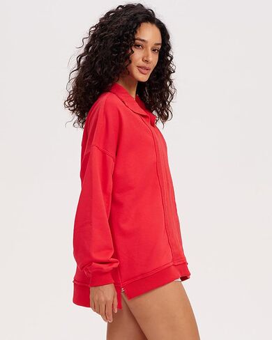 Gacaky Sweatshirt for Women Oversized Casual Open Neck Sweaters Hoodies Comfy Fall Pullover Tops Fashion Outfits Clothes in Kuwait