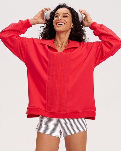 Gacaky Sweatshirt for Women Oversized Casual Open Neck Sweaters Hoodies Comfy Fall Pullover Tops Fashion Outfits Clothes in Kuwait