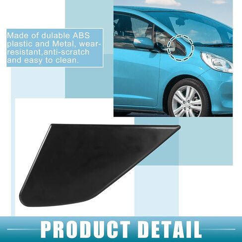 غطاء مثلث لمرآة الباب الأمامي الأيمن واقي الطين لسيارة Honda Fit 2009-2013 رقم 75490-TF0-Y01 بلاستيك أسود in Saudi Arabia