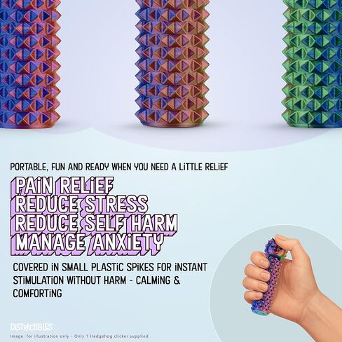 Hedgy - لعبة الألم الحسية القنفذ لعبة تململ تململ ، مرفوع محكم للتخفيف من الإجهاد والتركيز والتركيز (الأزرق) in Kuwait