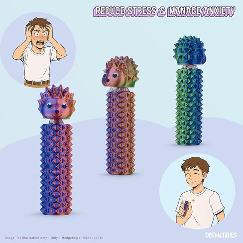 Hedgy - لعبة الألم الحسية القنفذ لعبة تململ تململ ، مرفوع محكم للتخفيف من الإجهاد والتركيز والتركيز (الأزرق) in Kuwait