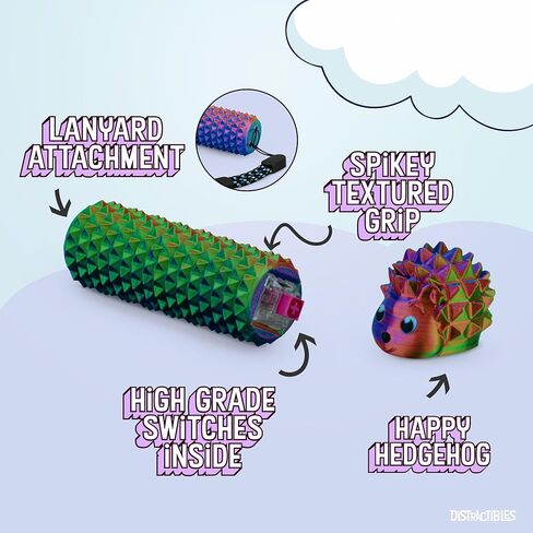 Hedgy - لعبة الألم الحسية القنفذ لعبة تململ تململ ، مرفوع محكم للتخفيف من الإجهاد والتركيز والتركيز (الأزرق) in Kuwait