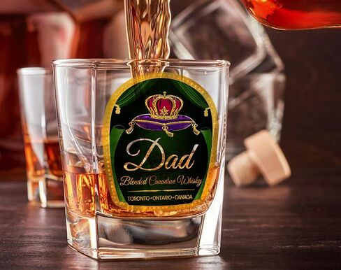 Personalized Royal Whiskey Glasses Set of 2, Custom Crown Whiskey Tumbler, Gift for Dad, Canadian Whisky Glass, Birthday Gift, Father's Day Gift, Whiskey Glass Set in Saudi Arabia
