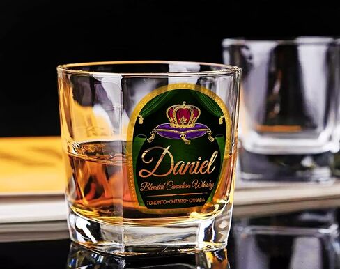 Personalized Royal Whiskey Glasses Set of 2, Custom Crown Whiskey Tumbler, Gift for Dad, Canadian Whisky Glass, Birthday Gift, Father's Day Gift, Whiskey Glass Set in Saudi Arabia