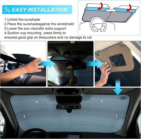 Windshield Sun Shade Compatible with Range Rover Evoque L551 2012-2018, Front Window Sunshade Heat Blocker Visor Protector Reflective Sunshade Keep Your Car Cooler,1PCS in Saudi Arabia