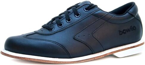 Bowlio Nero Unisex Leather Bowling Shoes - Black in Saudi Arabia