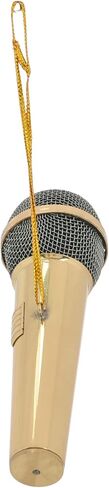 Broadway Gifts Co Polished Gold Tone Microphone - 3" Brass Hanging Ornament - Microphone Ornament - Gifts for Musicians & Singers in Saudi Arabia