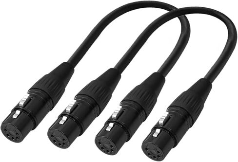 2Pack Balanced XLR Female to Right Angle 1/4" TRS Micphone Cable,1Feet,6.35mm Stereo Male to XLR Female Audio Cable,6N OFC+Silver Plated HI-END Audio Cable for Mixer Micphone in Saudi Arabia