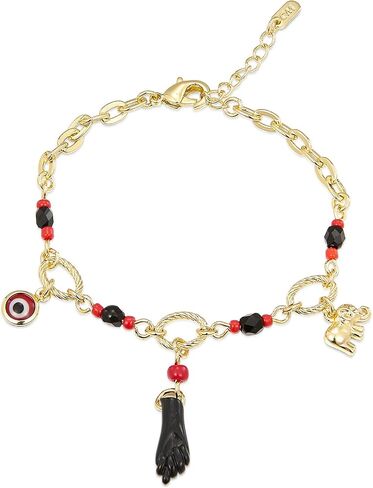 14K Gold Plated Brass Azabash Bracelets,Adjustable Evil Eye Pendant Bracelet,Boho Evil Eye Jewelry for Women in Saudi Arabia