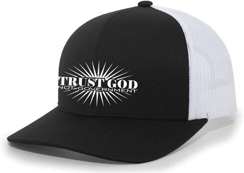 Trust God Not Government Christian Mens Hat Embroidered Mesh Back Trucker Baseball Cap in Kuwait