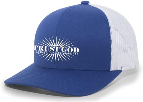Trust God Not Government Christian Mens Hat Embroidered Mesh Back Trucker Baseball Cap in Kuwait