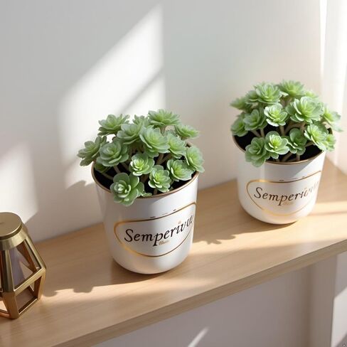 Artificial Flocked Succulents - Creative Fake Plants for DIY Crafting, Home Floral Wall, Garden Arrangement & Office Decor in Saudi Arabia