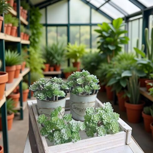 Artificial Flocked Succulents - Creative Fake Plants for DIY Crafting, Home Floral Wall, Garden Arrangement & Office Decor in Saudi Arabia