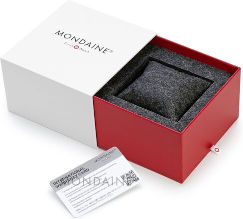 Mondaine - ساعة حائط A990.Clock.16SBB 25 سم - ساعة السكك الحديدية السويسرية الرسمية - غلاف ألومنيوم أحمر مستعمل - ساعات حائط مقاومة للغبار - صنع في سويسرا in Kuwait