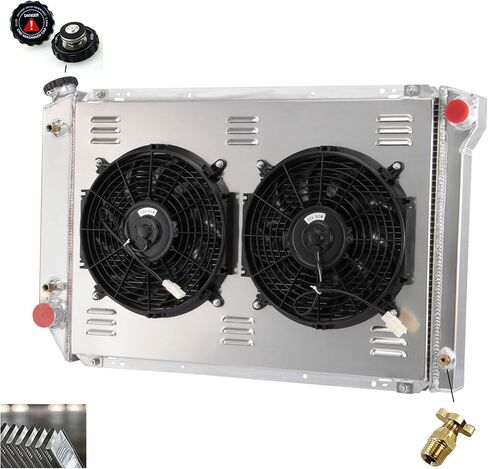 3 Row Core Aluminum Cooling Radiator Shroud Electric Fan Fits for 1980-1984 81 Ford F100 F150 F250 F350 Bronco 5.8L 7.5L 5.0L 6.6L V8 Gas Engine Radiators in Saudi Arabia