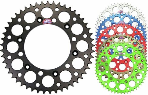 Renthal Rear Sprocket (420 / 52T) (Black) Compatible with 01-19 Kawasaki KX85 in Saudi Arabia