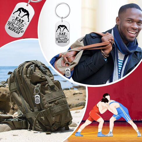 Quelay 24 قطعة سلسلة مفاتيح المصارعة ملهمة سلاسل المفاتيح المصارعة سحر حلقة رئيسية المصارعة هدايا عيد الميلاد السائبة للمصارعين ومشجعي المصارعة in Kuwait