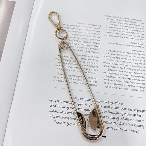 Statement Large Safety Pin Keychain for Men Women Big Vintage Exaggerate Wallet Pants Pendant Hip Hop Rock Goth Wallet Belt Charm Metal Buckle Couple Stylish Punk Gothic Street Jewelry in Saudi Arabia