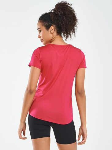 Women's V Neck Short Sleeve Athletic Shirts Yoga T-Shirt Activewear Quick Dry Workout Tops in Saudi Arabia