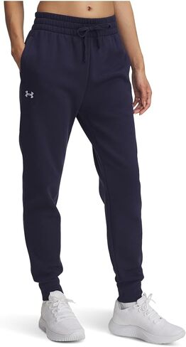 Under Armour Women's Rival Fleece Joggers, Midnight Navy/White in Saudi Arabia