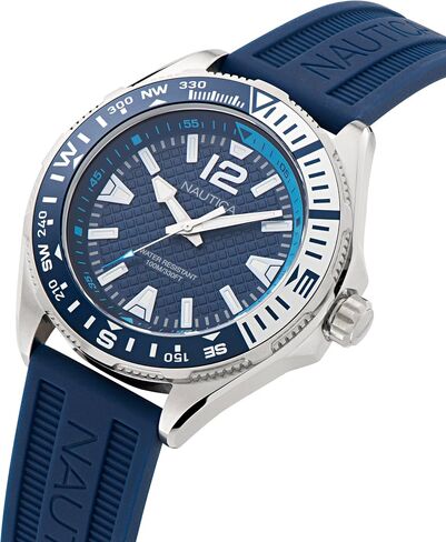 Nautica Men's NAPCWS303 Clearwater Beach Black Silicone Strap Watch in Saudi Arabia