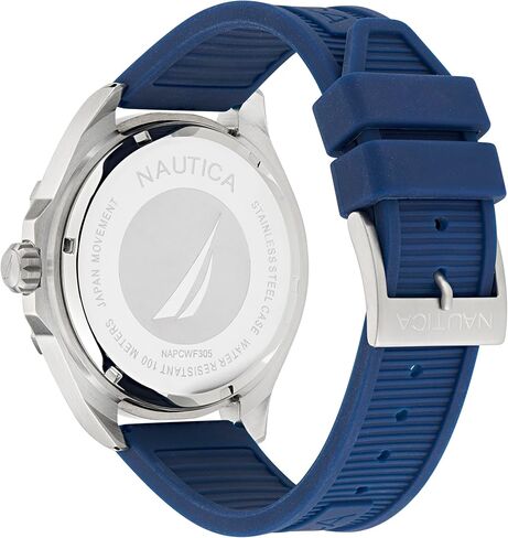 Nautica Men's NAPCWS303 Clearwater Beach Black Silicone Strap Watch in Saudi Arabia