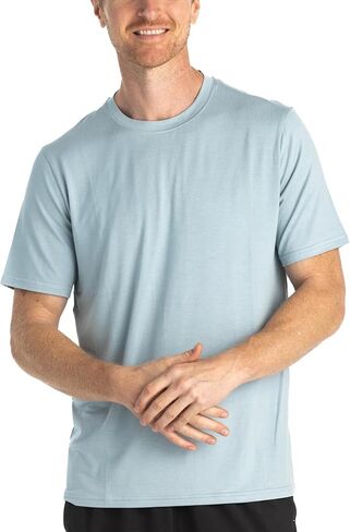 Free Fly Men's Motion Tee - Crew Neck Bamboo Viscose T-Shirt with Sun Protection UPF 50+ in Saudi Arabia