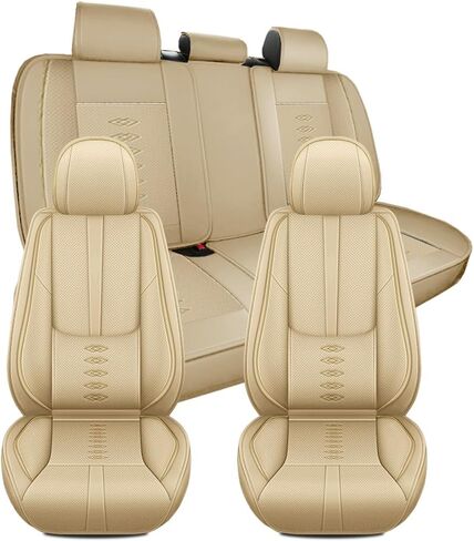 Car Seat Covers for Land Rover Discovery Sport 2015-2024 2025,Waterproof Leather Seat Covers 5-Seats Standard,Interior Accessories with Airbag,Seat Cover Sets for Discovery Sport(Beige) in Saudi Arabia