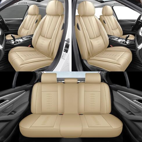 Car Seat Covers for Land Rover Discovery Sport 2015-2024 2025,Waterproof Leather Seat Covers 5-Seats Standard,Interior Accessories with Airbag,Seat Cover Sets for Discovery Sport(Beige) in Saudi Arabia