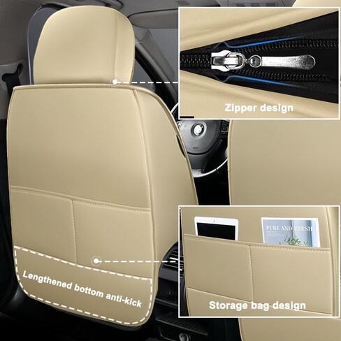 Car Seat Covers for Land Rover Discovery Sport 2015-2024 2025,Waterproof Leather Seat Covers 5-Seats Standard,Interior Accessories with Airbag,Seat Cover Sets for Discovery Sport(Beige) in Saudi Arabia