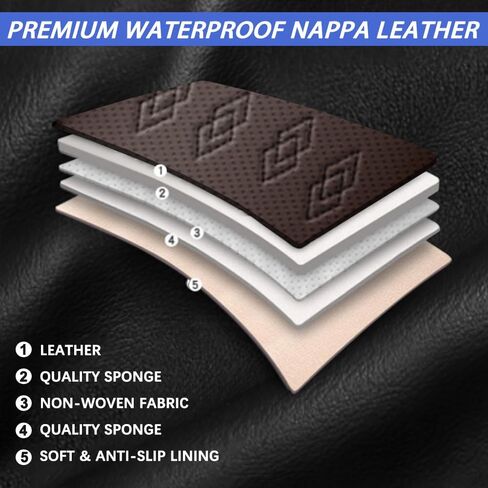 Car Seat Covers for Land Rover Discovery Sport 2015-2024 2025,Waterproof Leather Seat Covers 5-Seats Standard,Interior Accessories with Airbag,Seat Cover Sets for Discovery Sport(Beige) in Saudi Arabia