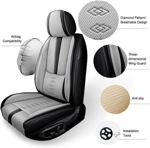 Car Seat Covers for Land Rover Discovery Sport 2015-2024 2025,Waterproof Leather Seat Covers 5-Seats Standard,Interior Accessories with Airbag,Seat Cover Sets for Discovery Sport(Beige) in Saudi Arabia