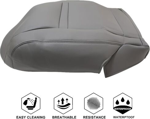 NLQR Front Driver and Passenger Side Bottom Replacement Seat Covers Gray Microfiber Leather Compatible with Toyota Land Cruiser 1990 1991 1992 1993 1994 1995 1996 1997 in Saudi Arabia