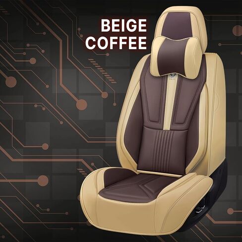 Luxury Car Seat Covers Fit for Volvo S60 2002-2025, Premium Leather Seat Protectors, Waterproof Non-Slip Seat Cover, All Weather Cover for Car Seat (2 Front Luxury,Beige) in Saudi Arabia