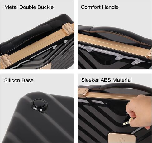 حقيبة مكياج BEAUTY CASE مع مرآة LED 4K، حقيبة تنظيم مستحضرات التجميل بغطاء صلب ABS مقاوم للصدمات مقاس 12 بوصة، صندوق مستحضرات تجميل محمول للسفر مع إطار من الألومنيوم، مشبك تثبيت، هدية للنساء والفتيات، وردي in Saudi Arabia