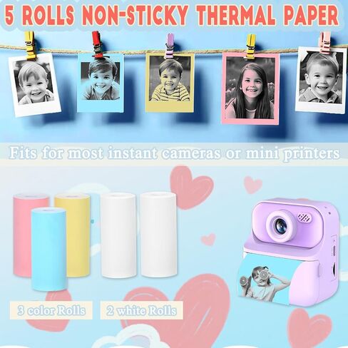 15 Rolls 2-in-1 Mini Praint Paper-9 لفات لزجة و 6 لفات عادية متوافقة مع طابعات M02/T02 (إزالة حامل الورق الداخلي) ، ورق ملصق حراري للصور والقوائم وملاحظات الدراسة و Scrapbooking in Kuwait