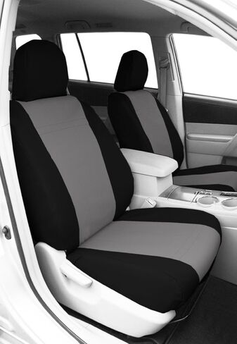 CalTrend Front Buckets Seats, DuraPlus Seat Covers for 2000-2004 Toyota MR2 Spyder Light Grey Light Grey Insert with Black Trim in Saudi Arabia