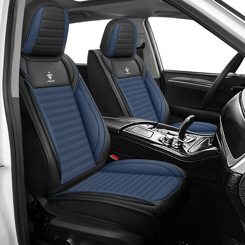Seat Covers Full Set Custom Fit for Subaru XV Crosstrek 2013-2023, Deluxe Waterproof Car Seat Cover, Breathable and Comfortable Leather Cushion Cover, Auto Interior Accessories (Black Gray) in Saudi Arabia