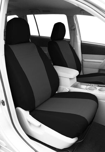 مقاعد الدلاء الأمامية من CalTrend، أغطية مقاعد DuraPlus لسيارة Toyota MR2 Spyder باللون الرمادي الفاتح مع زخرفة سوداء لعام 2000-2004 in Kuwait