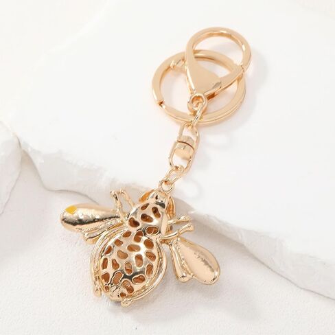 3 Pcs Rhinestone Little Bee Keychain Keyring Yellow Bee Crystal Keychain with Lobster Clasp Charm Pendant Honeybee Keychain for Bag Purse Wallet in Saudi Arabia