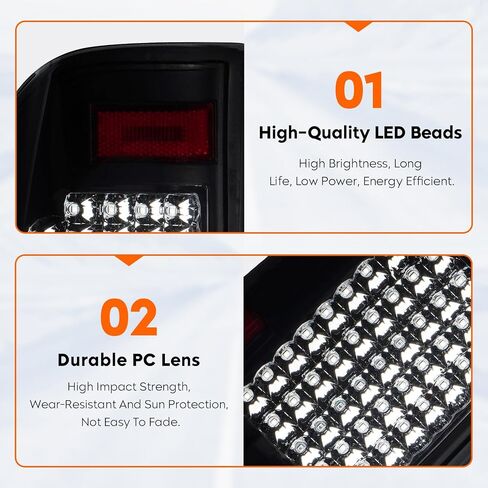 مصباح خلفي LED لسيارة Ford F150 1997-2003، F-150 Heritage 2004، F250 F350 F450 F550 Super Duty 1999-2007، F250 Light Duty 1997-1999، يناسب فقط موديلات Styleside Fleetside، مجموعة الضوء الخلفي in Saudi Arabia