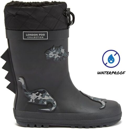 LONDON FOG Toby Boys Girls Snow Boots and Rain Boots - Insulated Winter Waterproof Boys Girls Snow Boots - Little Kid and Big Kid Sizes 11 to 7 in Saudi Arabia