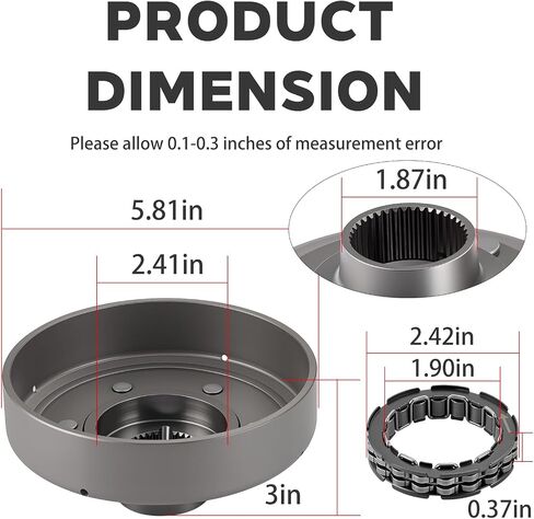 Out Clutch Housing W/Bearing For Honda Rancher 420 TRX420FE FM TE TM FPE FPM 2007-2024 22500-HP5-600 in Saudi Arabia