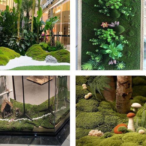 Simulation Artificial Moss Mat 1x1m, Fake Moss Mat Decorative Faux Turf Lawn Carpet for Balcony Terrace Decoration Window Display Decoration in Saudi Arabia