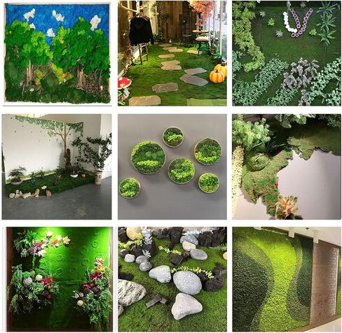 Simulation Artificial Moss Mat 1x1m, Fake Moss Mat Decorative Faux Turf Lawn Carpet for Balcony Terrace Decoration Window Display Decoration in Saudi Arabia