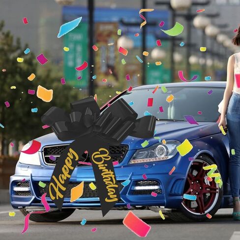 قوس سيارة عيد ميلاد سعيد ، قوس سيارة كبير 30 بوصة للسيارة ، منزل جديد ، هدية عيد ميلاد ، حفلة عيد ميلاد وغيرها من الهدايا وتزيين المشهد (الوردي) in Kuwait