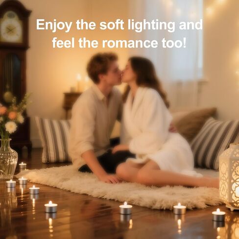 Tealight Candles Mini Tea Lights Candles for Christmas Decorations Halloween Decorations Outdoor for Home,Pool,Shabbat,Wedding,Emergencies,Parties, Spas (White) in Saudi Arabia